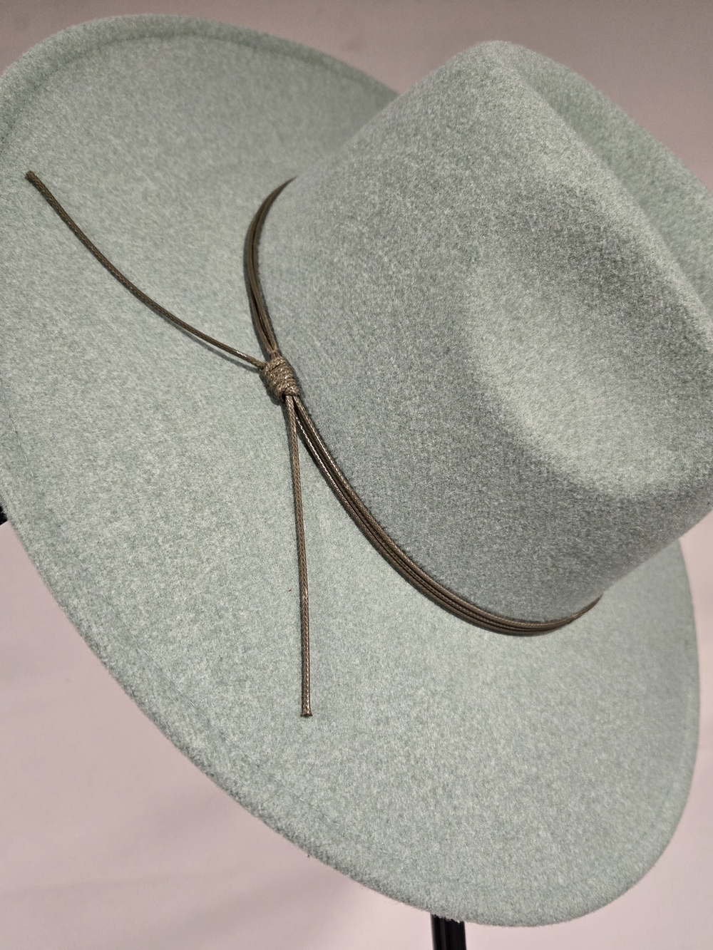 Universal Thread Sage Felt Wide-Brim Hat with Brown Cord